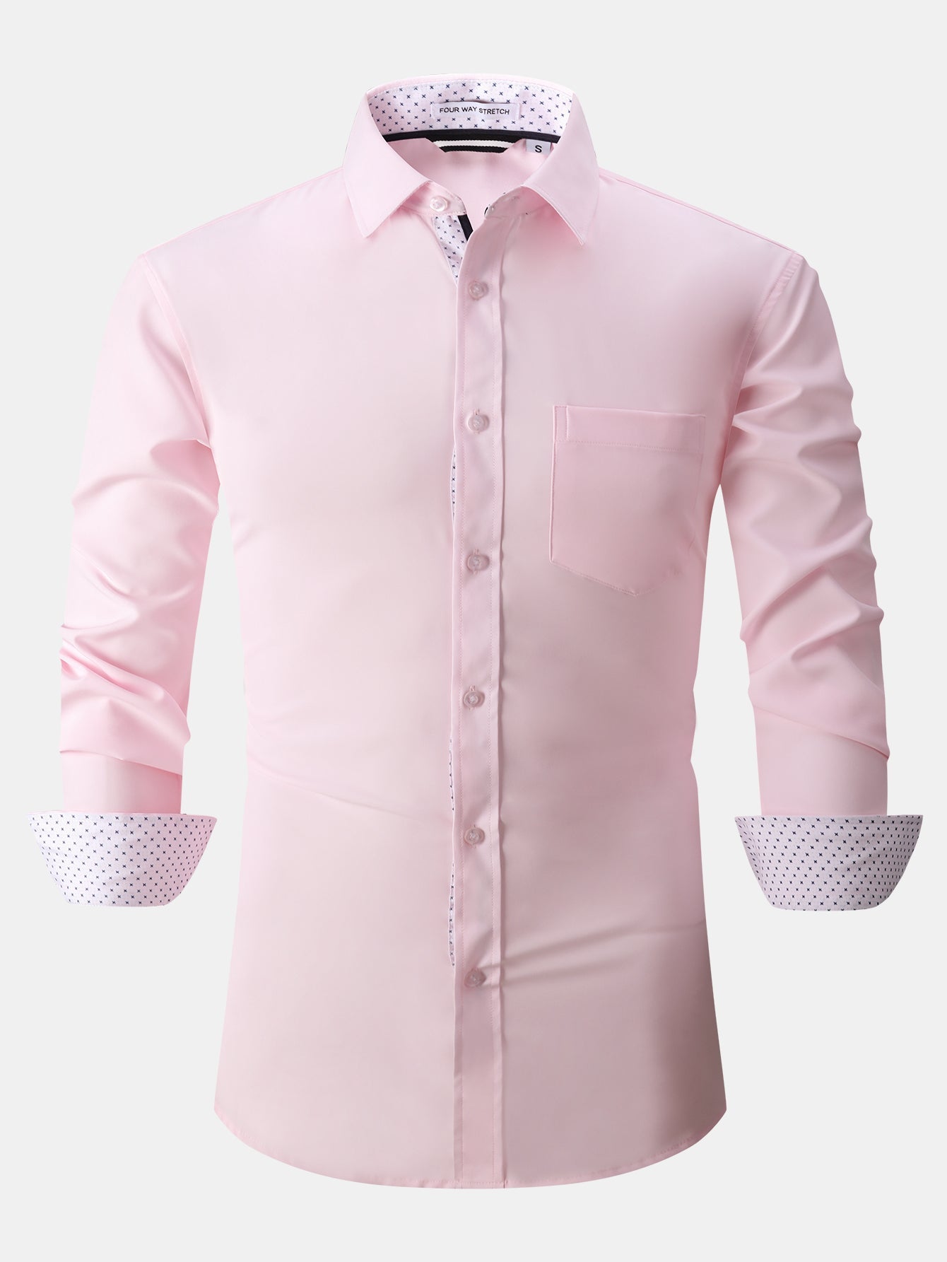 Dalmacio® | Long Sleeve Contrast Dress Shirt