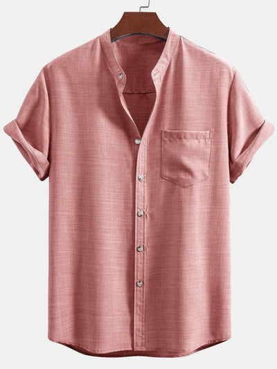 Yared® | Short Sleeve Stand Collar Shirt