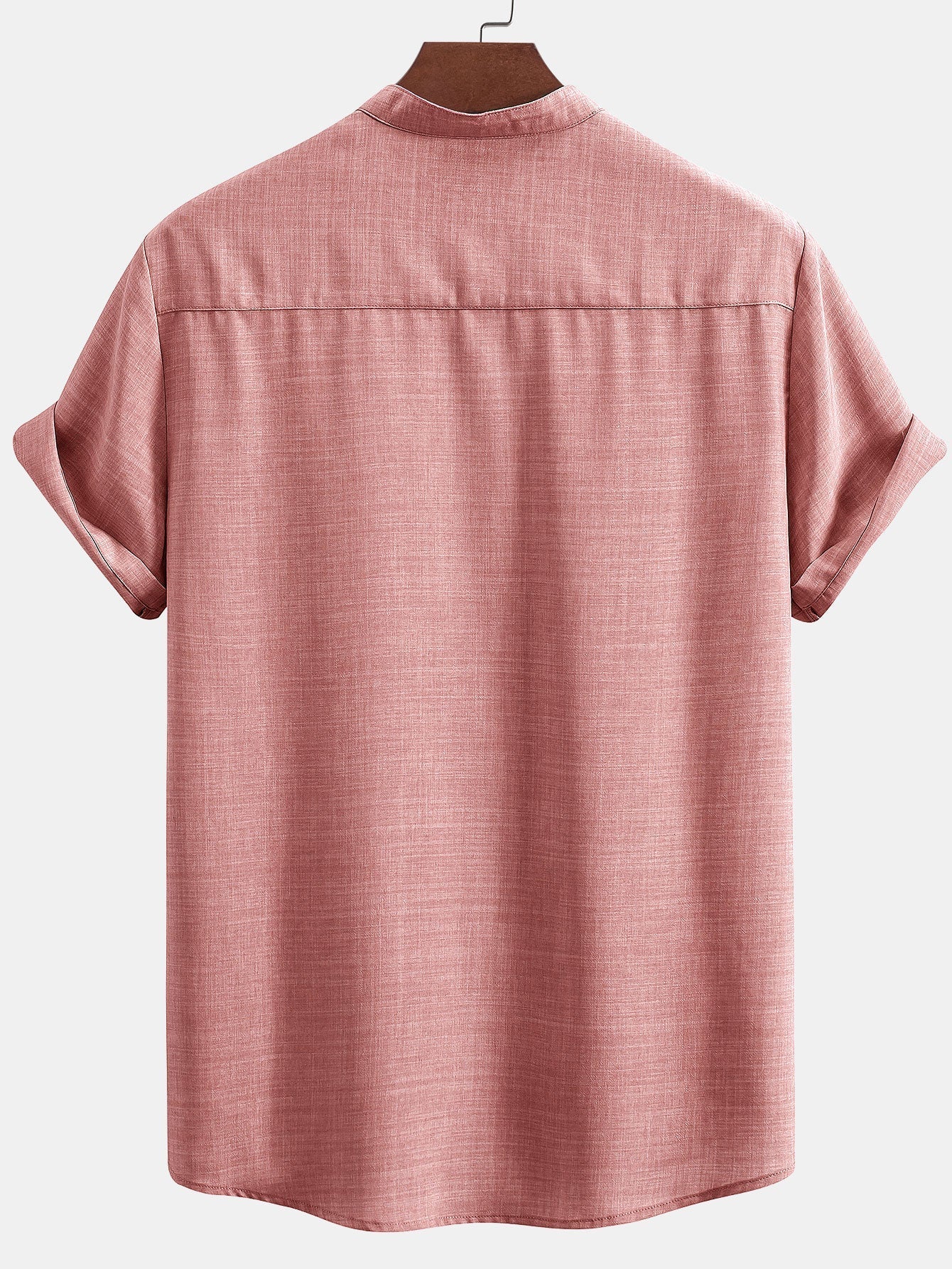 Narciso® | Short Sleeve Stand Collar Shirt & Linen Drawstring Shorts