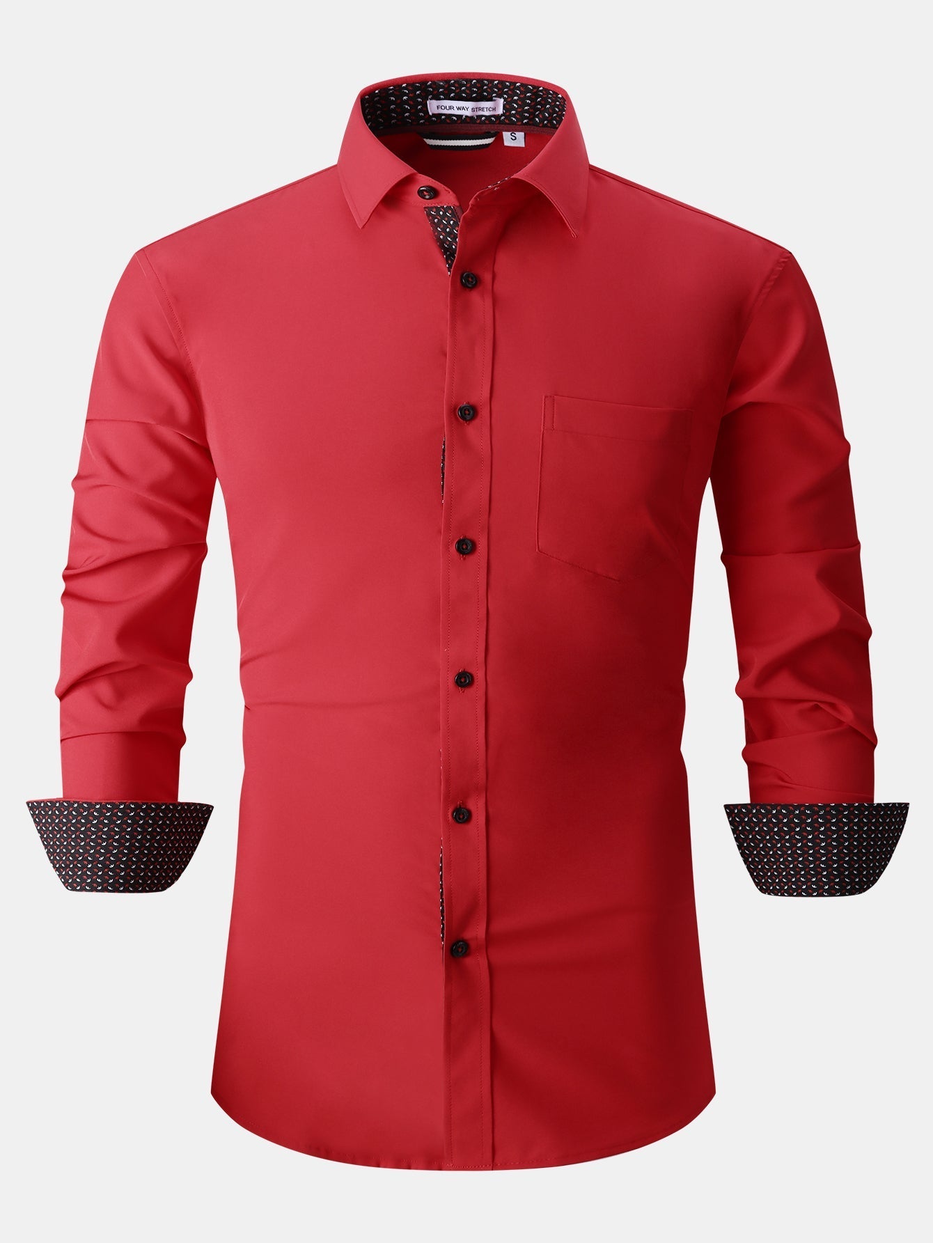 Dalmacio® | Long Sleeve Contrast Dress Shirt