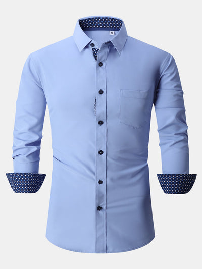 Dalmacio® | Long Sleeve Contrast Dress Shirt