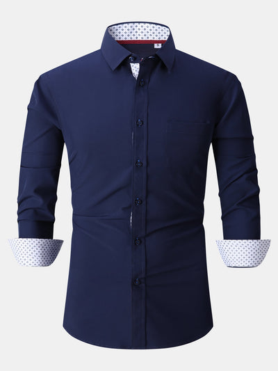 Dalmacio® | Long Sleeve Contrast Dress Shirt