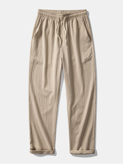 Aedon® | Textured Contrast Cuban Shirt & Straight Leg Pants