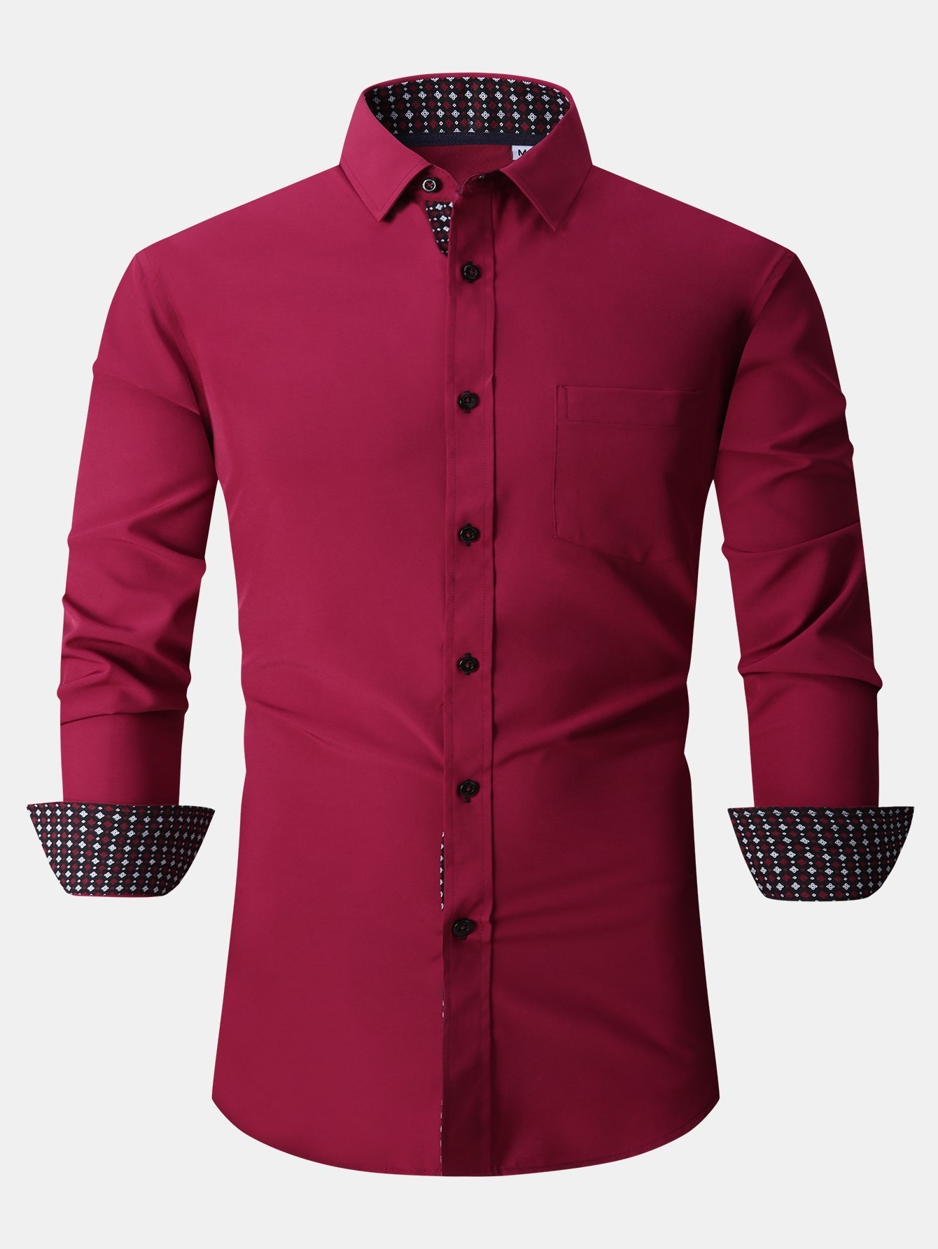 Dalmacio® | Long Sleeve Contrast Dress Shirt