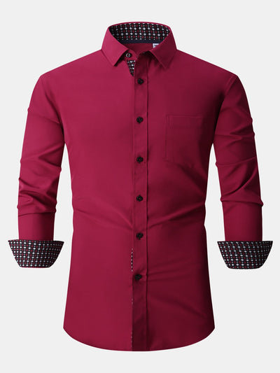 Dalmacio® | Long Sleeve Contrast Dress Shirt