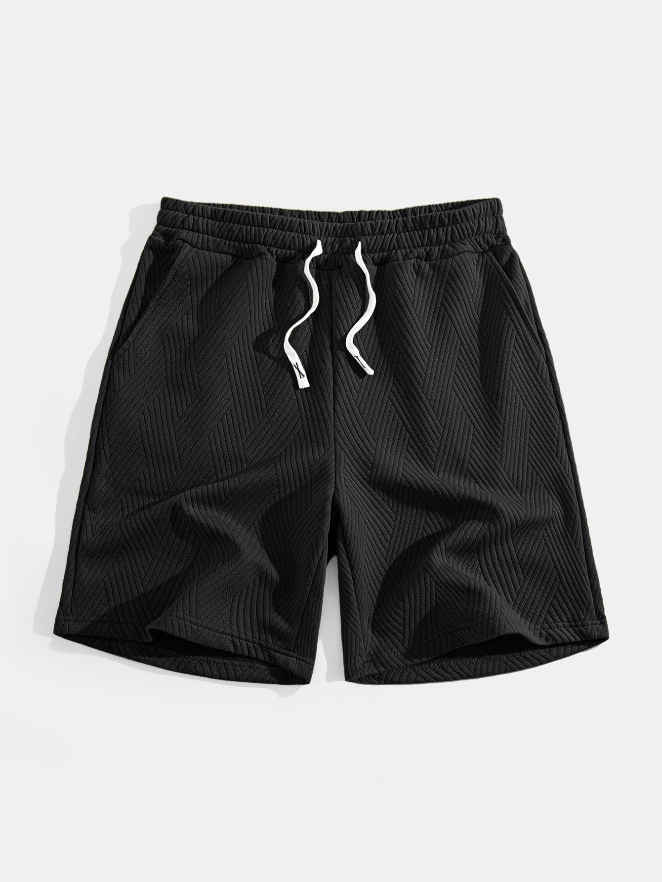 Brett® | Striped Jacquard Sleeveless Hooded T-Shirt & Shorts