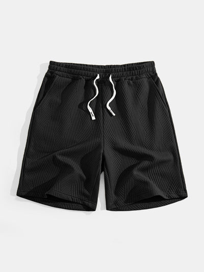 Chad® | Striped Jacquard Sleeveless Hooded T-Shirt & Shorts