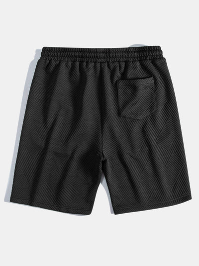 Hyginus | Striped Jacquard Drawstring Shorts