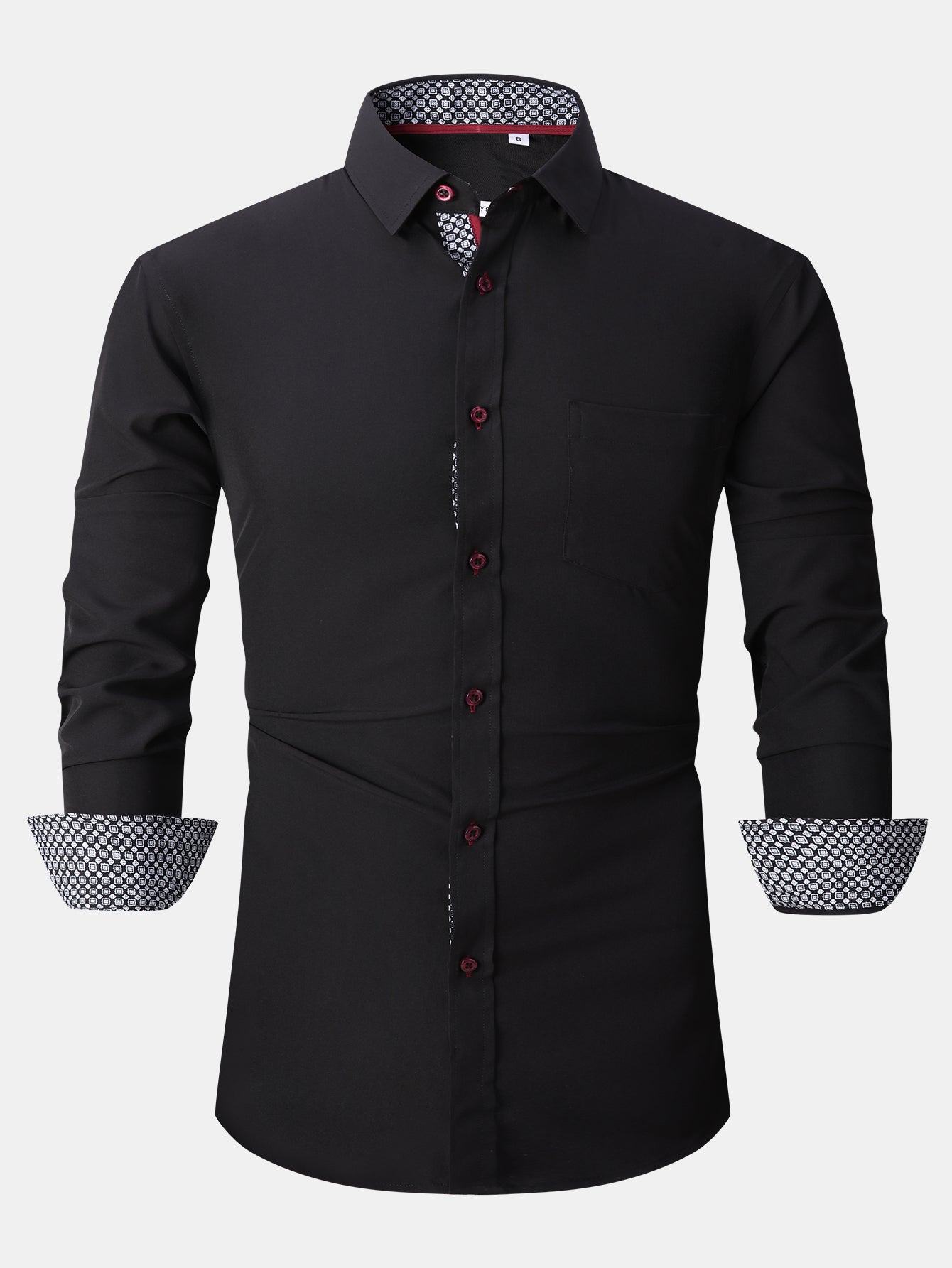 Dalmacio® | Long Sleeve Contrast Dress Shirt