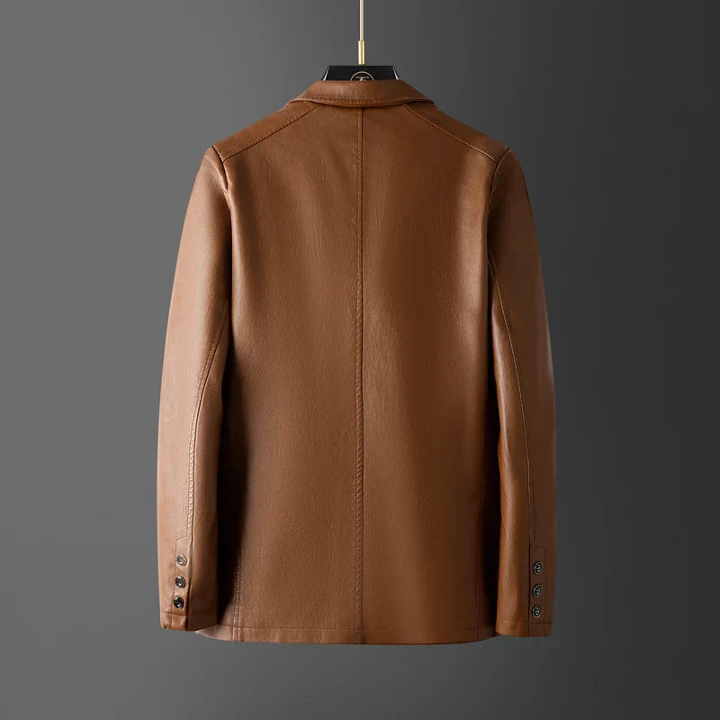 Piero | Elegant men's leather jacket made of Italian leather