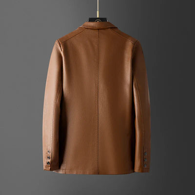 Piero | Elegant men's leather jacket made of Italian leather