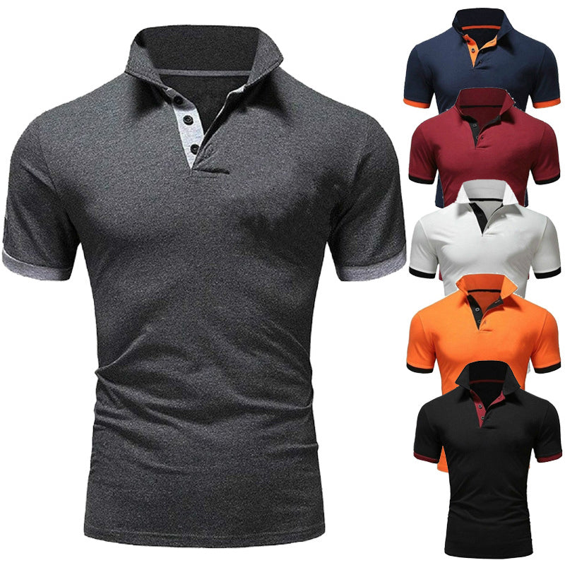 Kaelan® | Plain Short-Sleeved Polo Shirt For Men