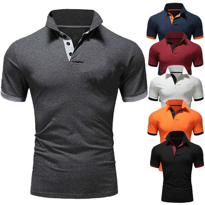 Kaelan® | Plain Short-Sleeved Polo Shirt For Men