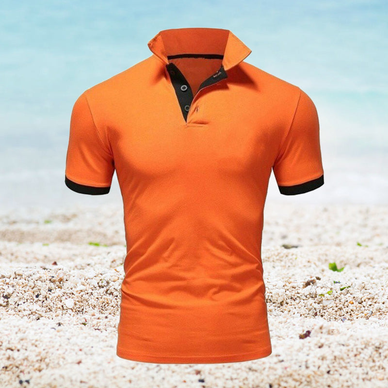 Kaelan® | Plain Short-Sleeved Polo Shirt For Men