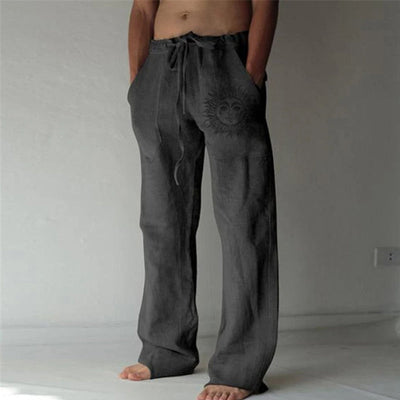Boniface® | Elastic Solid Color Loose Casual Pants With Drawstring