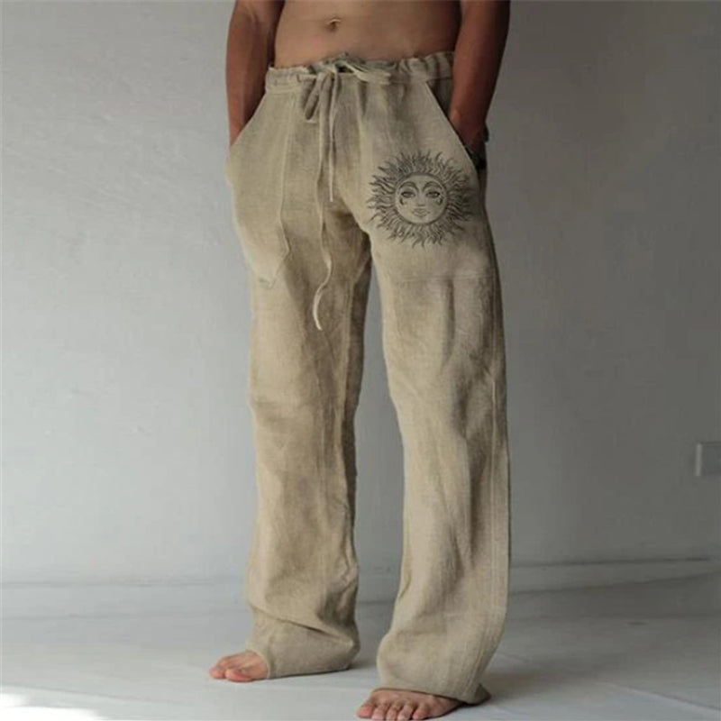 Boniface® | Elastic Solid Color Loose Casual Pants With Drawstring