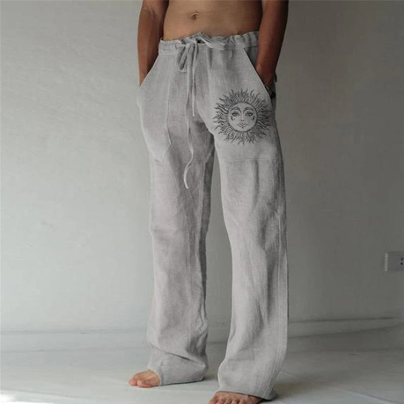 Boniface® | Elastic Solid Color Loose Casual Pants With Drawstring