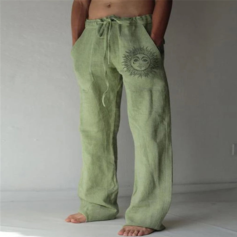Boniface® | Elastic Solid Color Loose Casual Pants With Drawstring