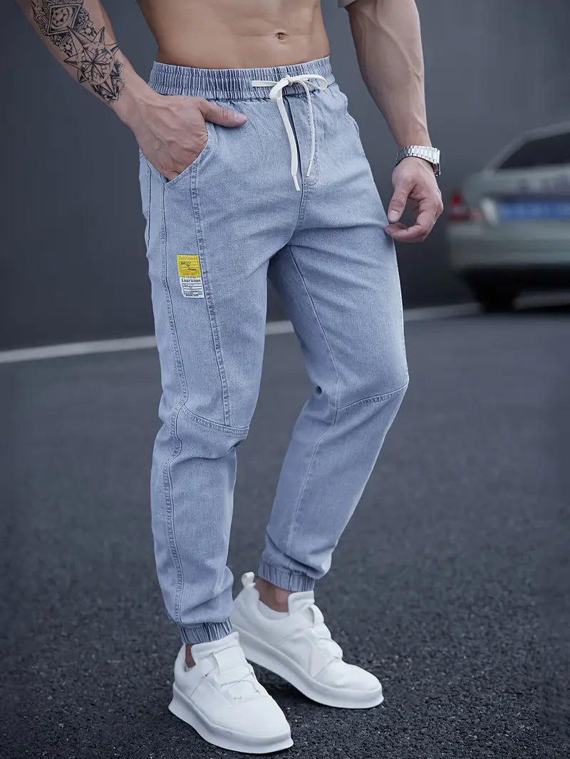 Idris® | Casual Tapered Jeans With Drawstring Waist