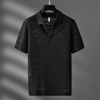 Fabrizio | Eric Textured Knit Polo Shirt
