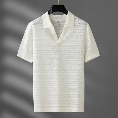Fabrizio | Eric Textured Knit Polo Shirt