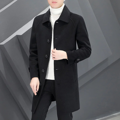 Óscar | Men's Classic Wool Coat - Minimalist Design for Winter