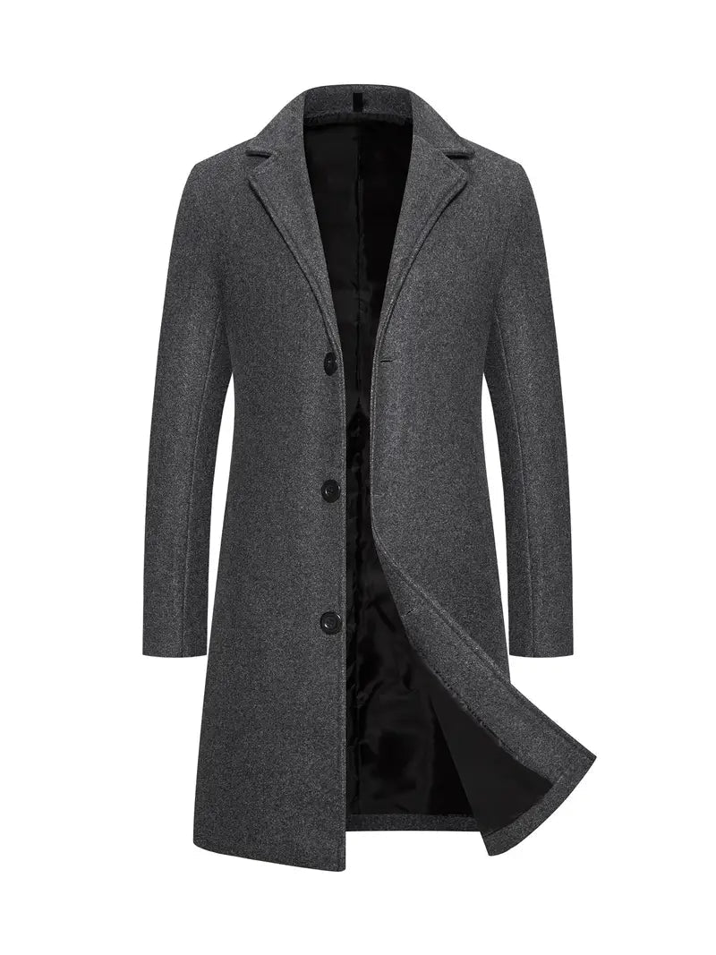 Ringo | Elegant long wool coat for men