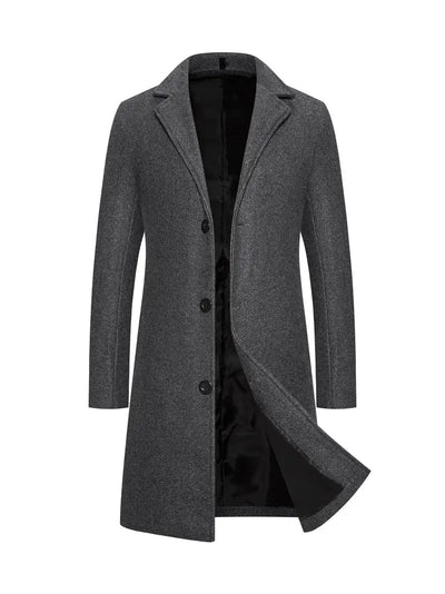 Ringo | Elegant long wool coat for men