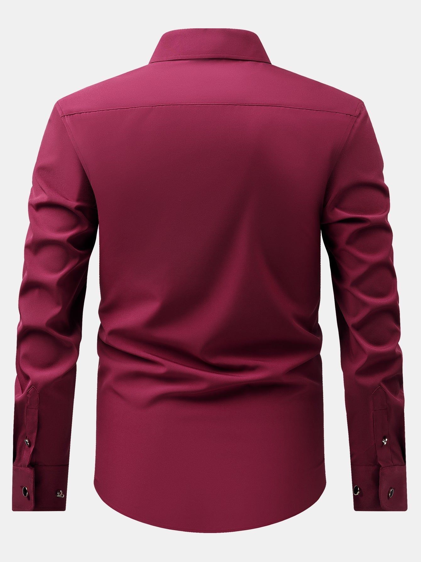 Fiorino® | Long Sleeve Dress Shirt with Faux Gemstone Metal Rim Buttons