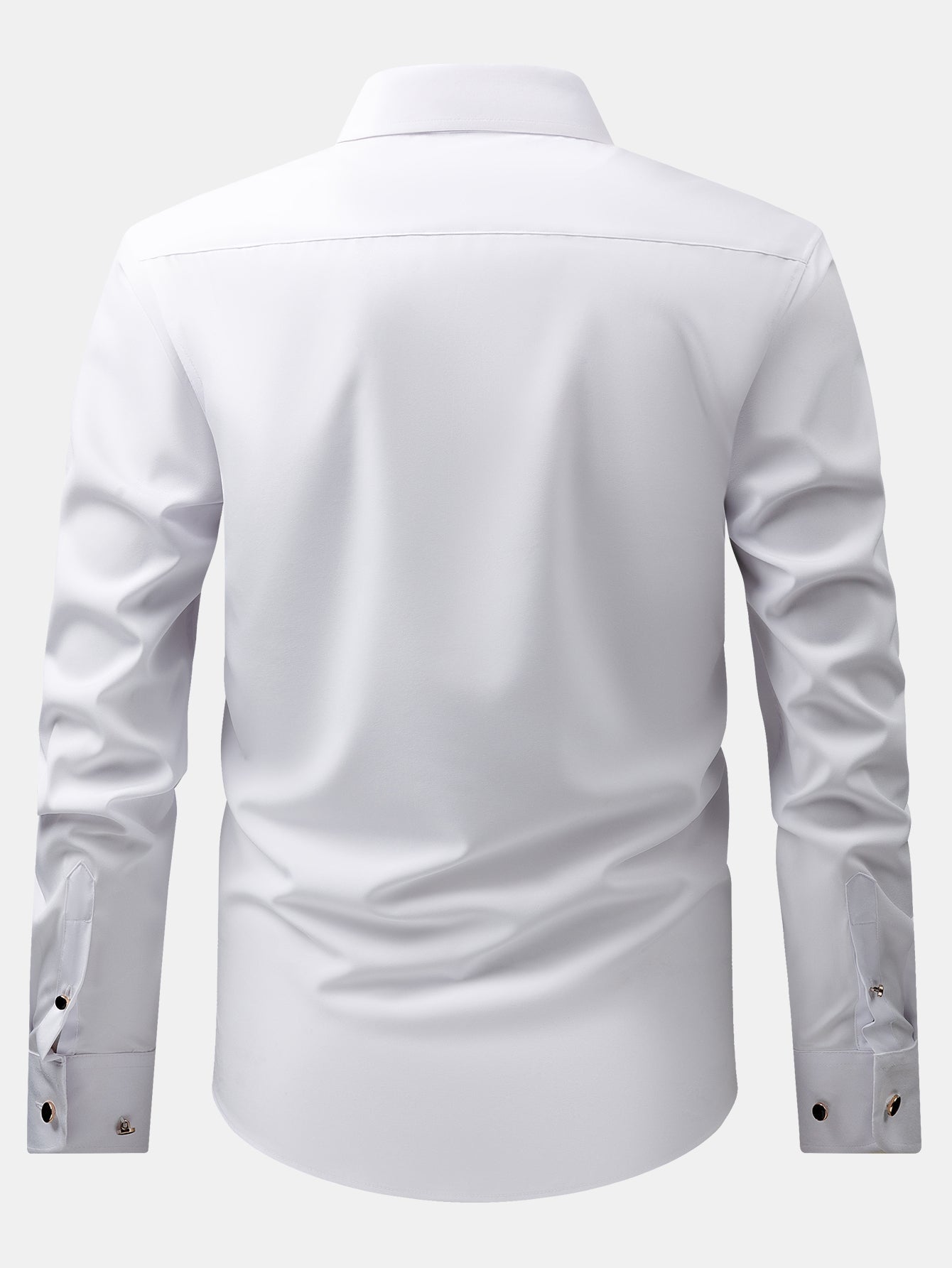 Fiorino® | Long Sleeve Dress Shirt with Faux Gemstone Metal Rim Buttons