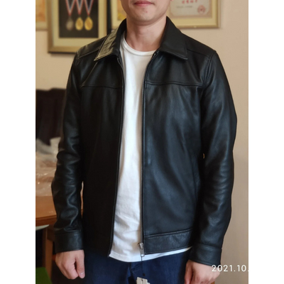 Teobaldo | Elegant men's leather jacket made of high-quality genuine leather - timeless and stylish