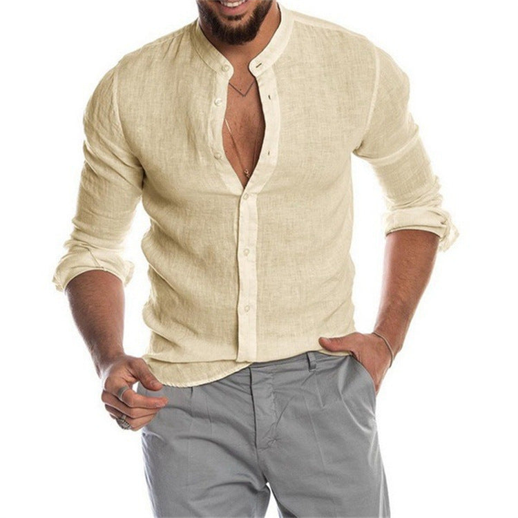 Joao® | Trendy Men'S Shirt With Mandarin Collar