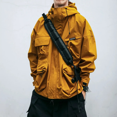 Helios | Men's hooded multi-pocket utility jacket