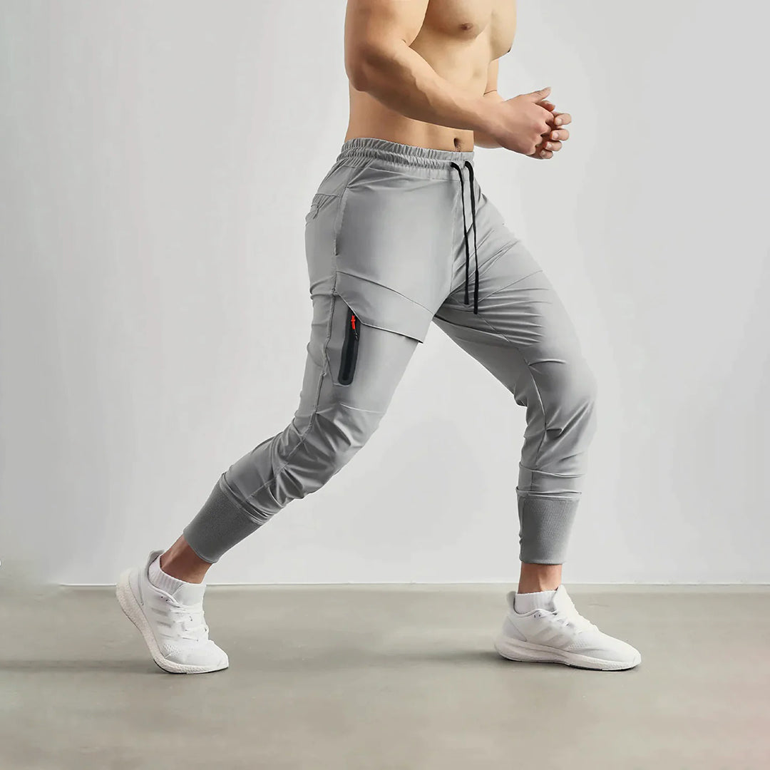 Sabino® | Gray Slim-Fit Sports Trousers