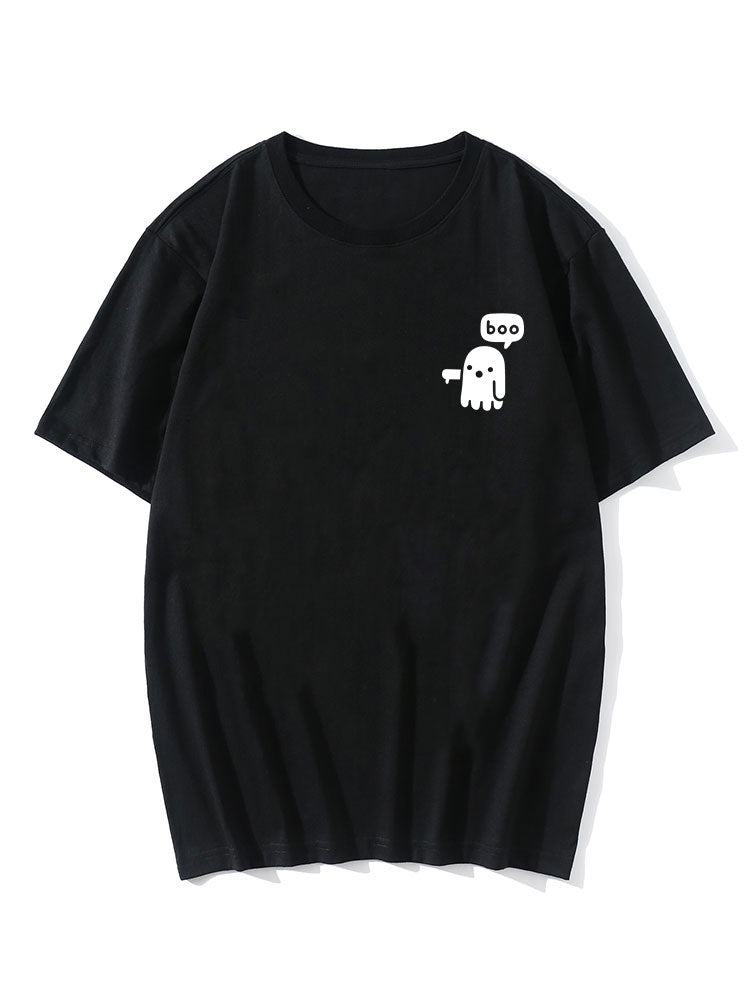 Ismail® | Cartoon Ghost Print T-Shirt