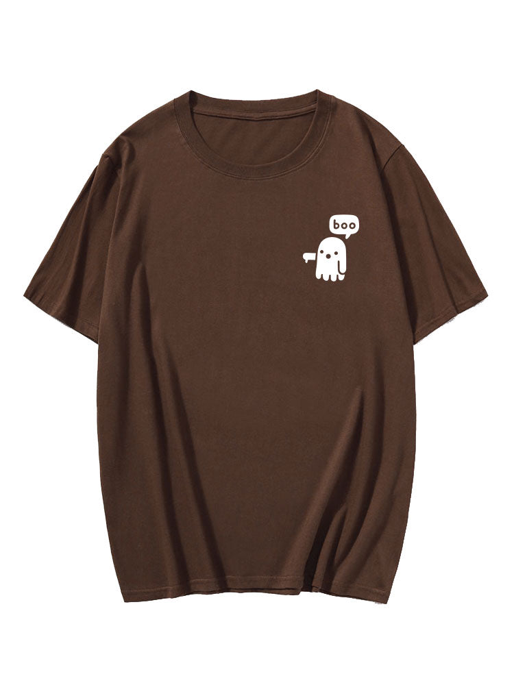 Javier® | Cartoon Ghost Print T-Shirt
