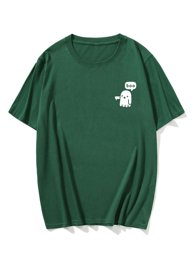 Ismail® | Cartoon Ghost Print T-Shirt