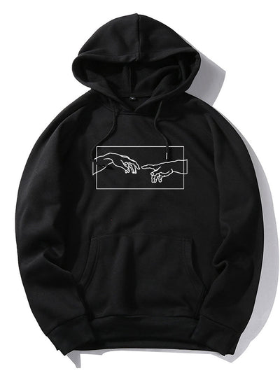 Kyle | Hand Line Print Hoodie