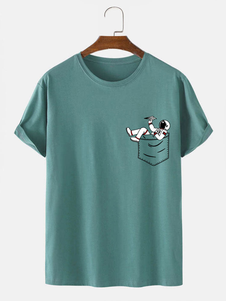 Almas® | Astronaut Pocket Print T-Shirt