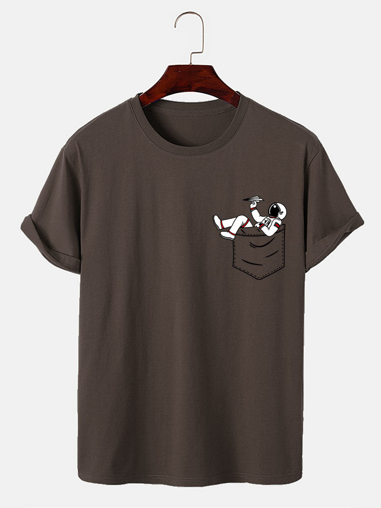 Almas® | Astronaut Pocket Print T-Shirt