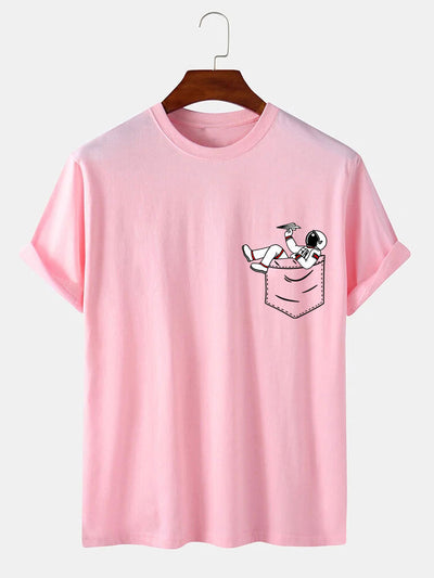 Almas® | Astronaut Pocket Print T-Shirt