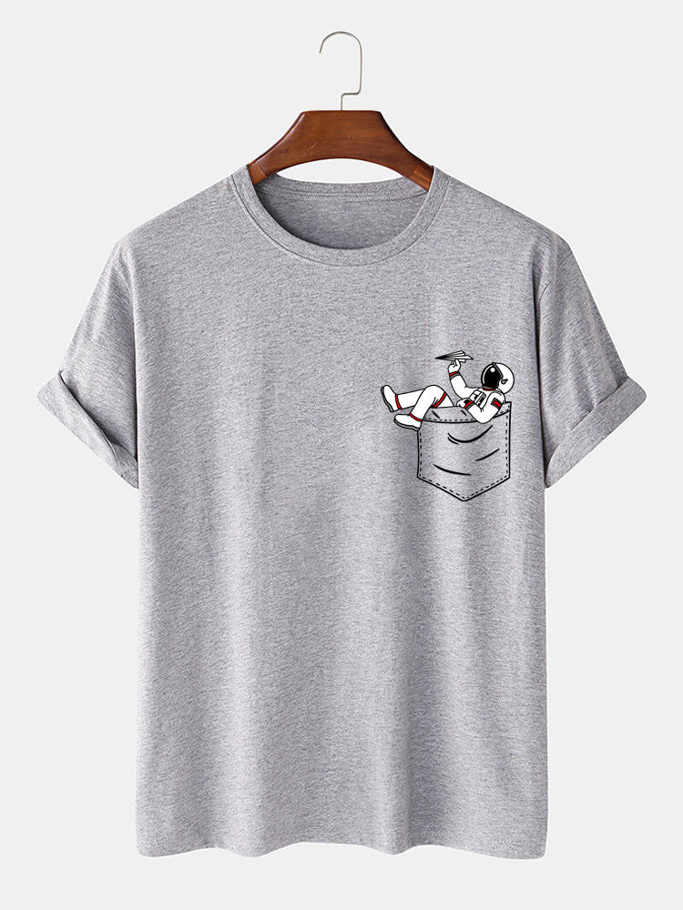 Almas® | Astronaut Pocket Print T-Shirt