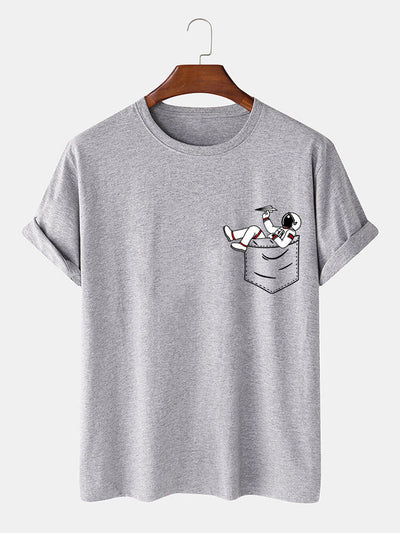 Almas® | Astronaut Pocket Print T-Shirt