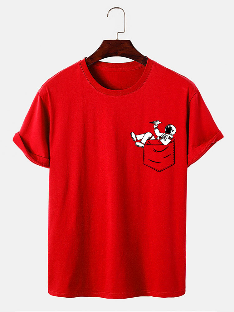 Almas® | Astronaut Pocket Print T-Shirt