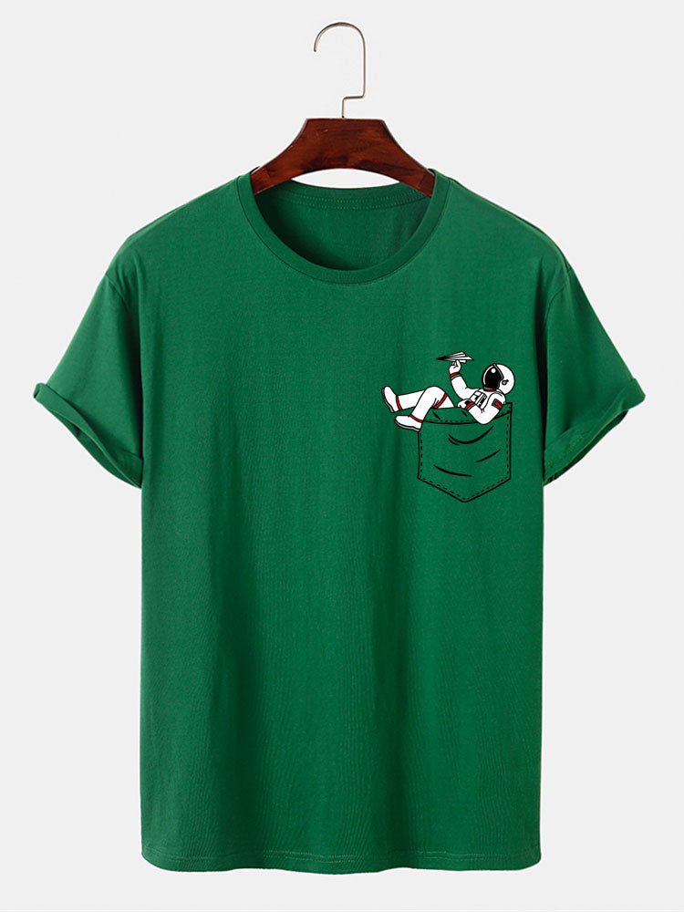Almas® | Astronaut Pocket Print T-Shirt