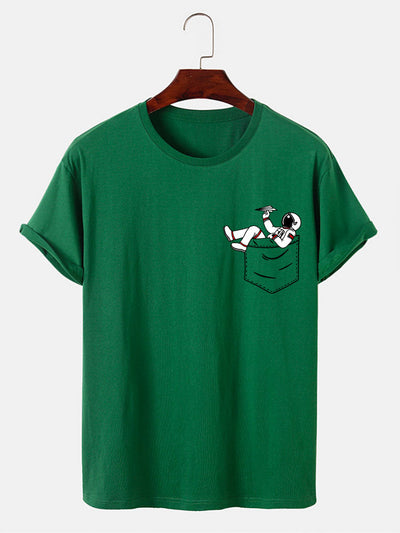 Almas® | Astronaut Pocket Print T-Shirt