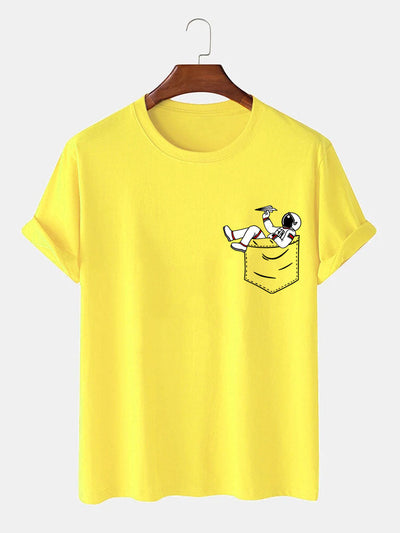 Almas® | Astronaut Pocket Print T-Shirt