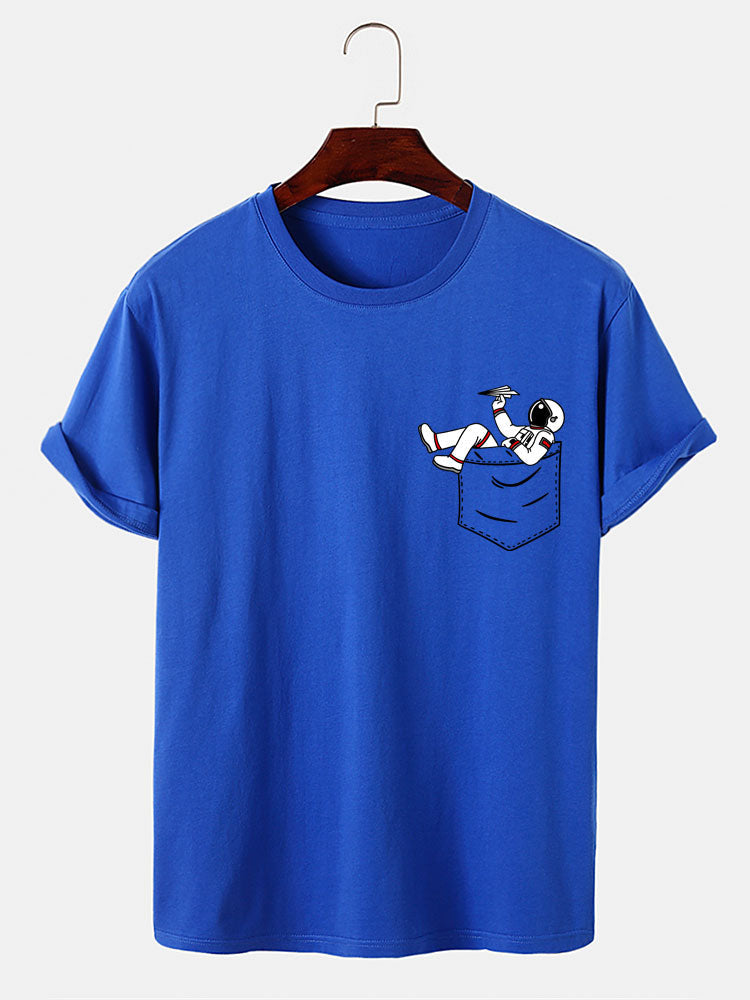 Almas® | Astronaut Pocket Print T-Shirt