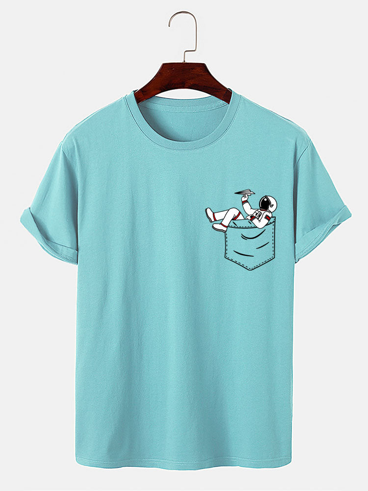 Almas® | Astronaut Pocket Print T-Shirt