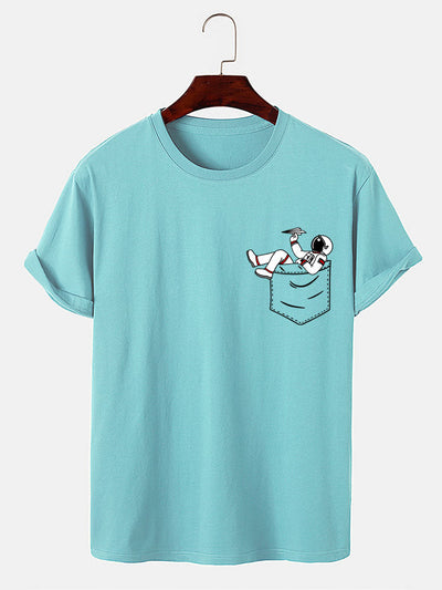 Almas® | Astronaut Pocket Print T-Shirt